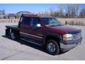 2001 Dark Toreador Red Metallic GMC Sierra 2500HD SLT Crew Cab 4x4  photo #3