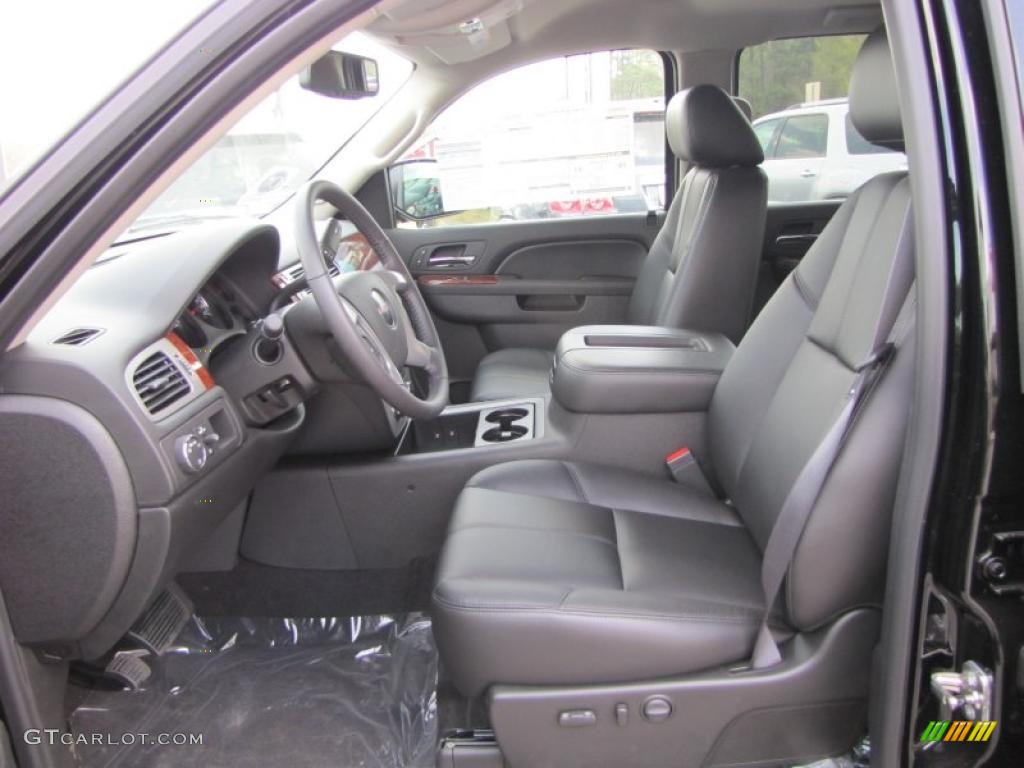 Ebony Interior 2011 GMC Sierra 1500 SLT Crew Cab Photo #47100173