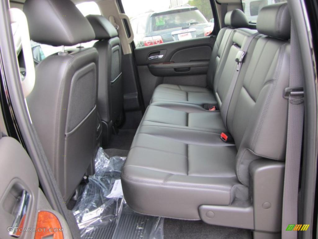 Ebony Interior 2011 GMC Sierra 1500 SLT Crew Cab Photo #47100185
