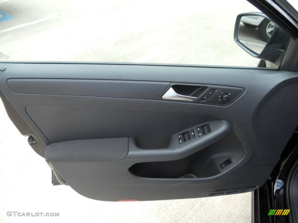 2011 Volkswagen Jetta S Sedan Titan Black Door Panel Photo #47100353