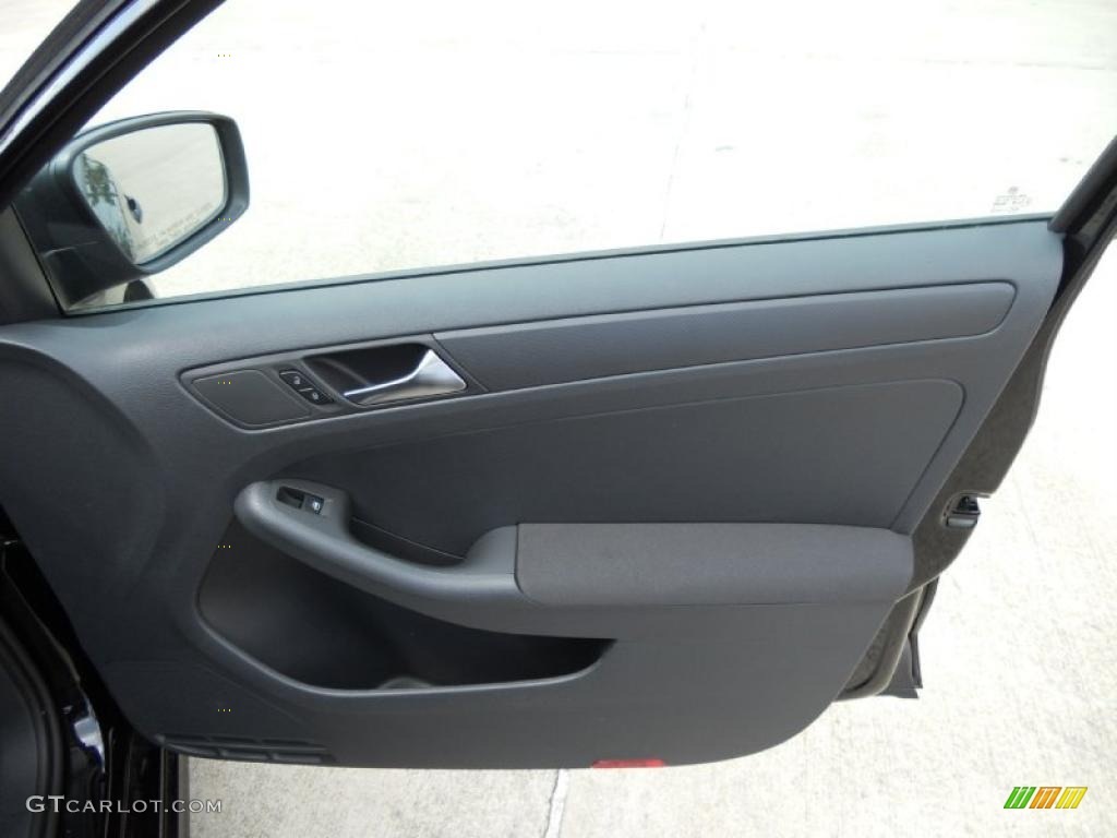 2011 Volkswagen Jetta S Sedan Titan Black Door Panel Photo #47100377