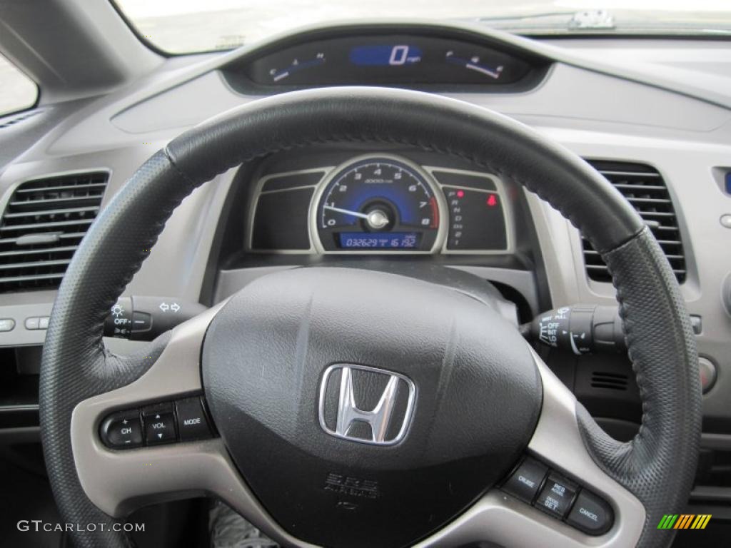 2008 Honda Civic EX-L Sedan Gray Steering Wheel Photo #47102282