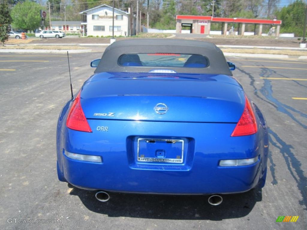 2007 350Z Touring Roadster - Daytona Blue Metallic / Charcoal photo #4