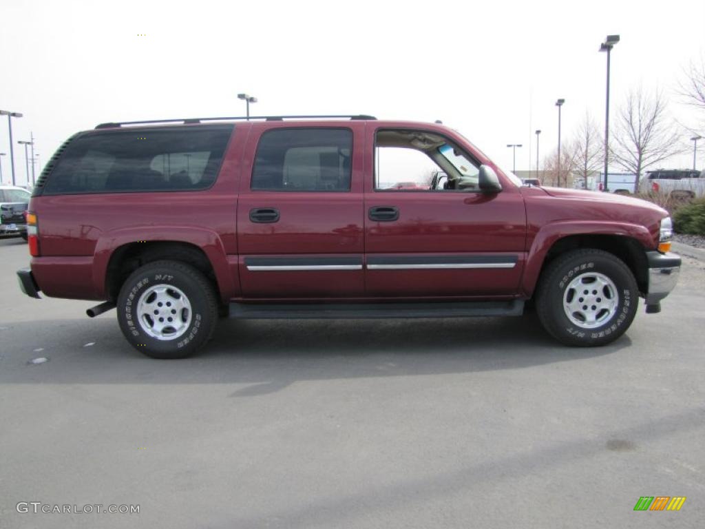 2005 Suburban 1500 LT 4x4 - Sport Red Metallic / Tan/Neutral photo #5