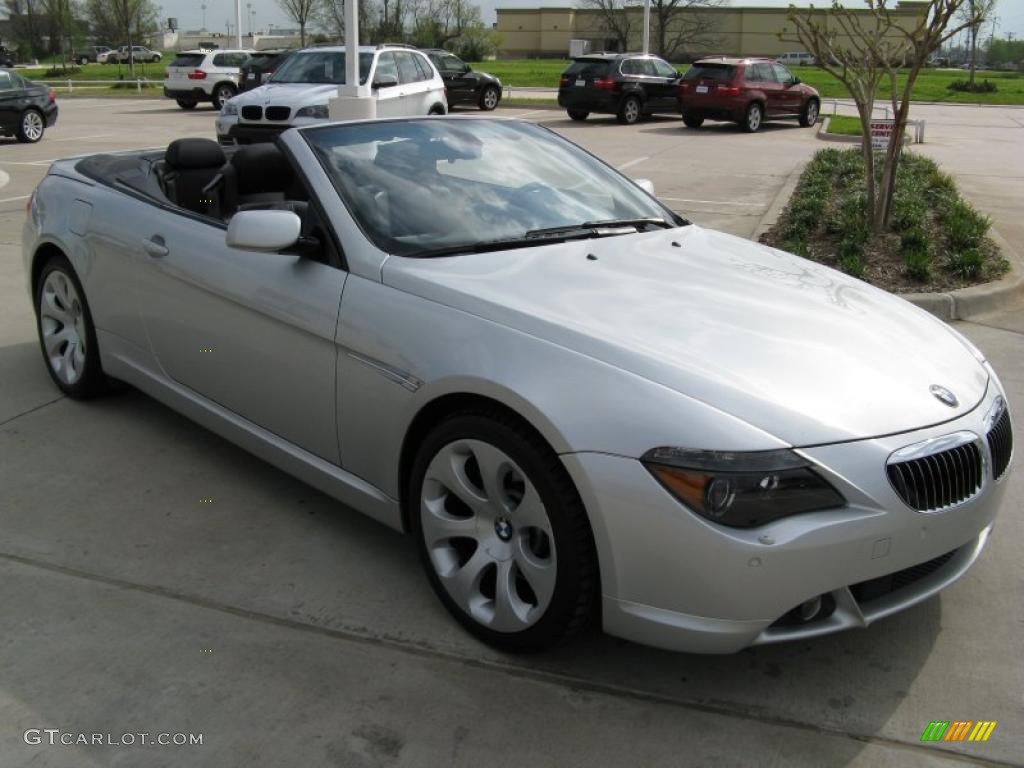 2005 6 Series 645i Convertible - Titanium Silver Metallic / Black photo #16