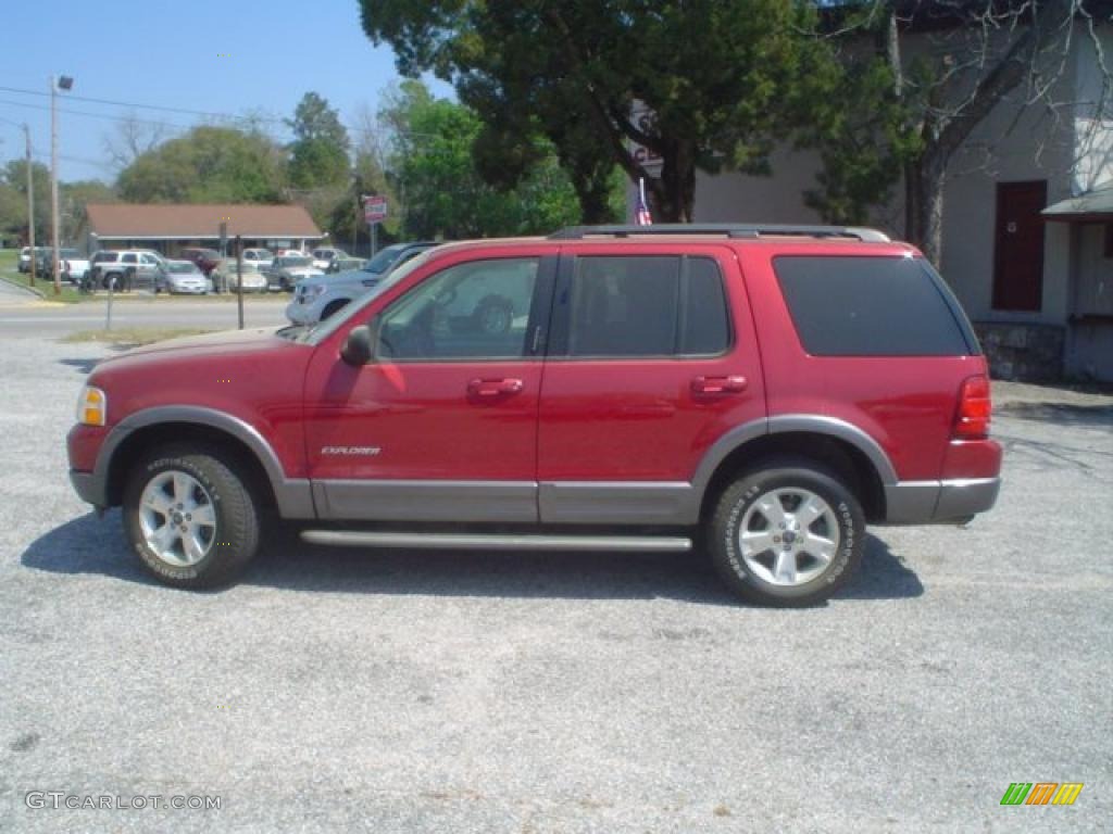 2004 Explorer XLT - Redfire Metallic / Medium Parchment photo #8