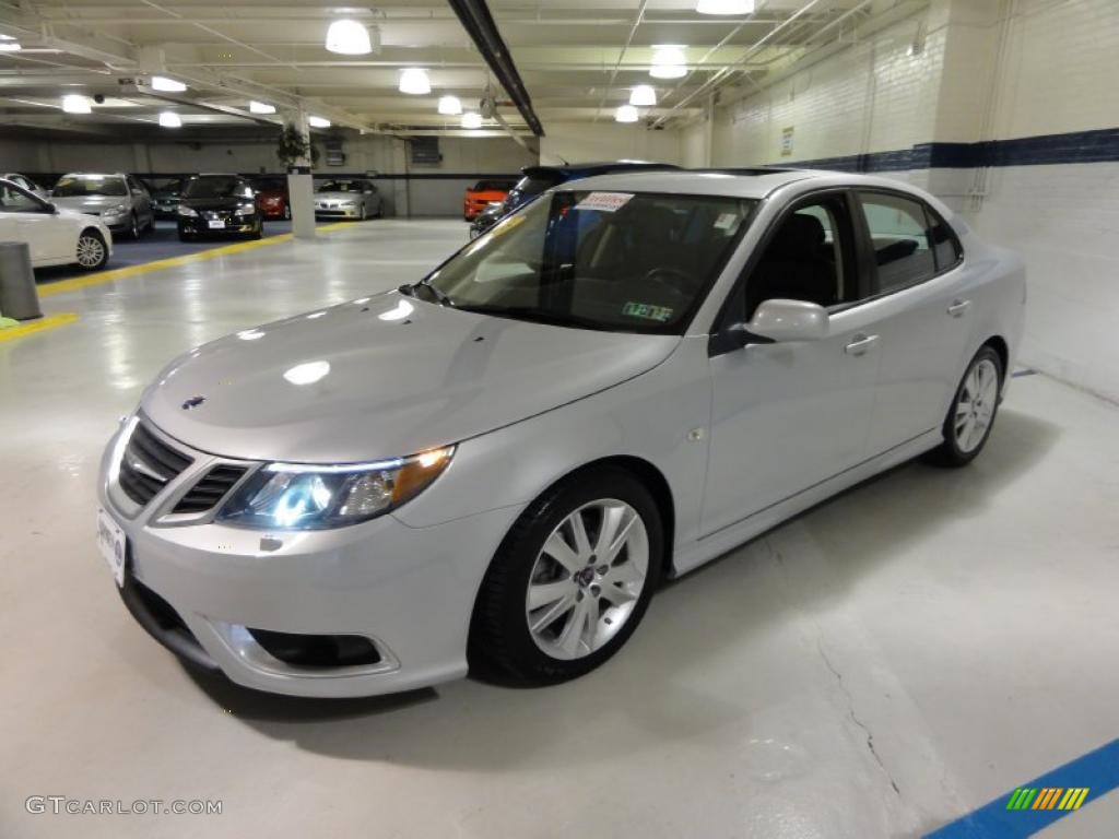Snow Silver Metallic 2008 Saab 9-3 Aero Sport Sedan Exterior Photo #47107190
