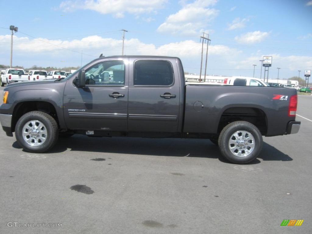 Storm Gray Metallic 2011 GMC Sierra 2500HD SLE Crew Cab 4x4 Exterior Photo #47107643