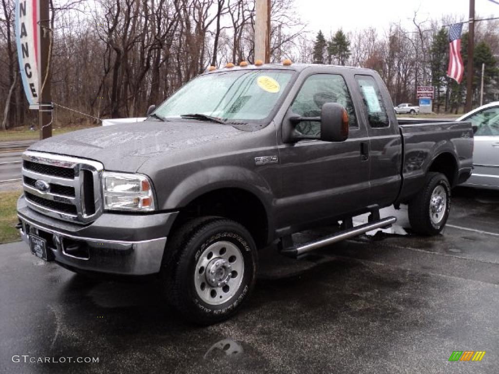 2007 F250 Super Duty XLT SuperCab 4x4 - Dark Shadow Grey Metallic / Dark Flint cloth photo #1
