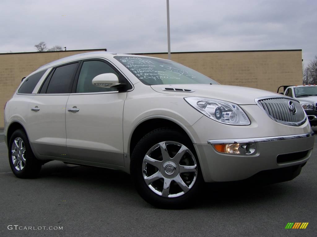 2008 Enclave CXL - White Diamond Tri Coat / Titanium/Dark Titanium photo #9