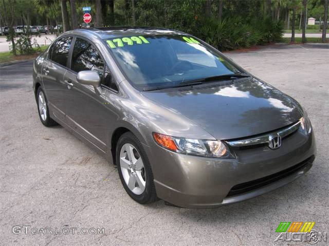 2006 Civic EX Sedan - Galaxy Gray Metallic / Gray photo #52