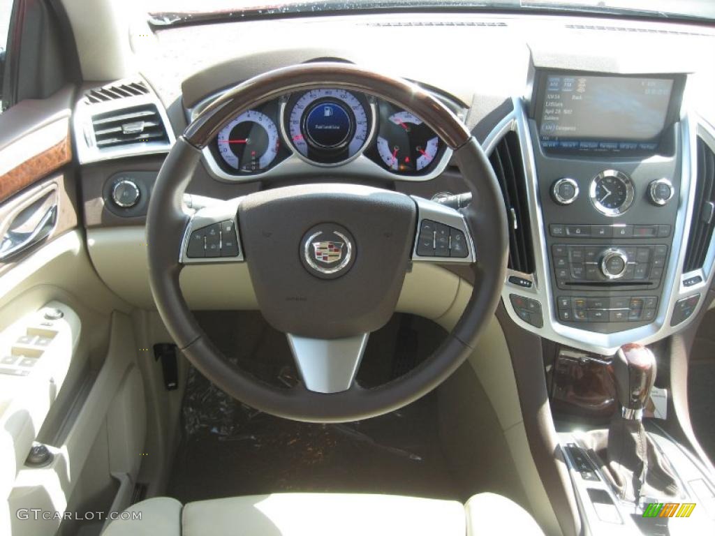 2011 Cadillac SRX FWD Shale/Brownstone Steering Wheel Photo #47108081