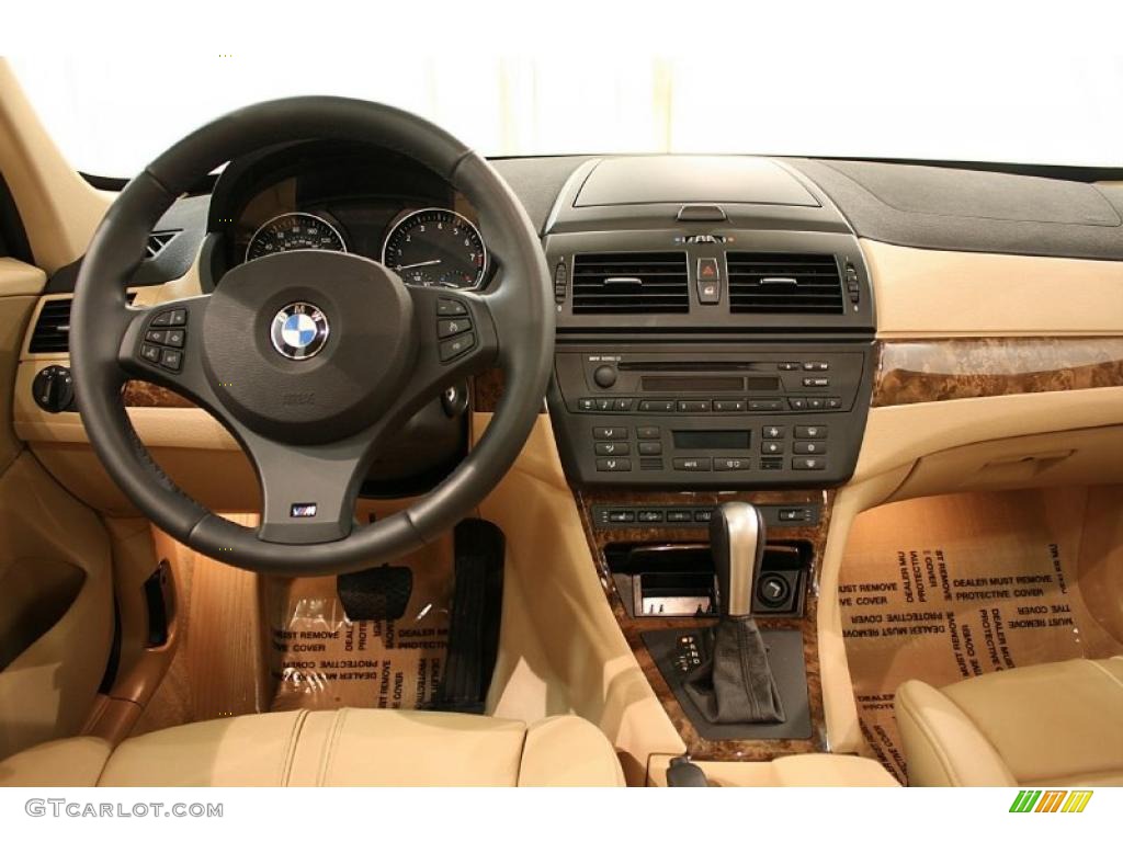2008 BMW X3 3.0si Beige Dashboard Photo #47110367