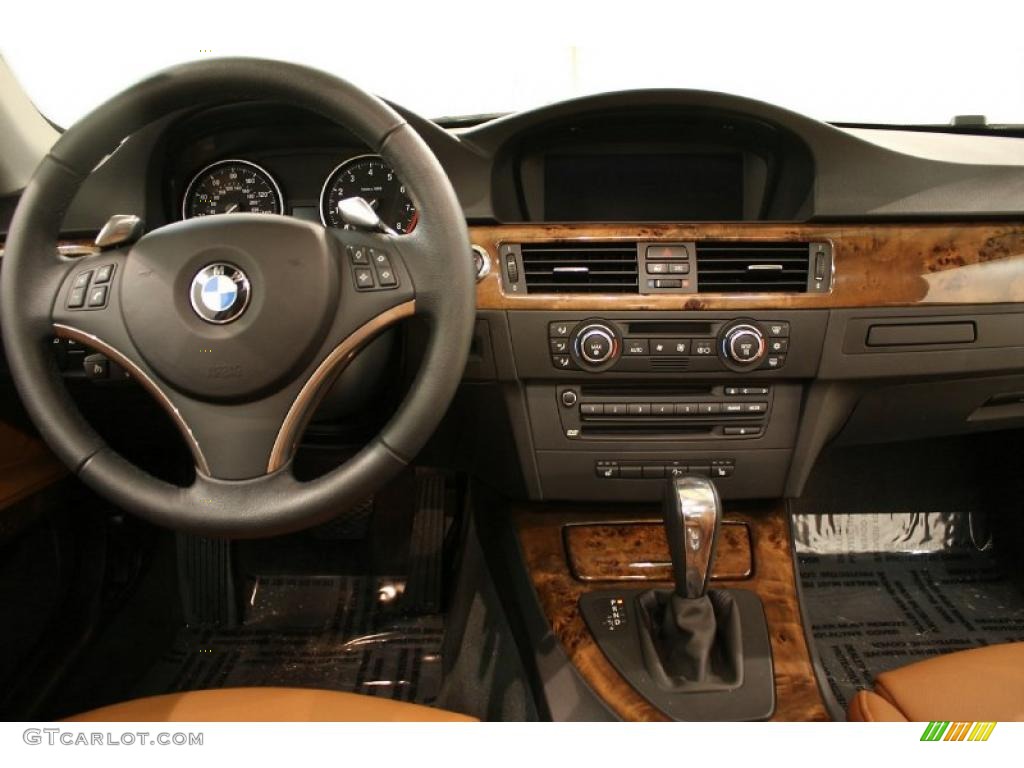 2008 BMW 3 Series 328xi Coupe Saddle Brown/Black Dashboard Photo #47110451