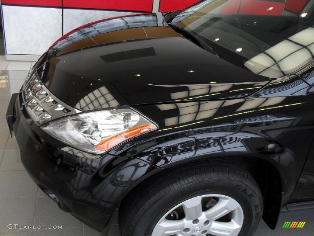 2007 Murano S AWD - Super Black / Charcoal photo #2