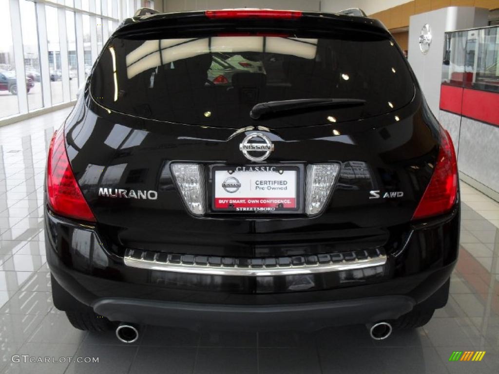 2007 Murano S AWD - Super Black / Charcoal photo #7