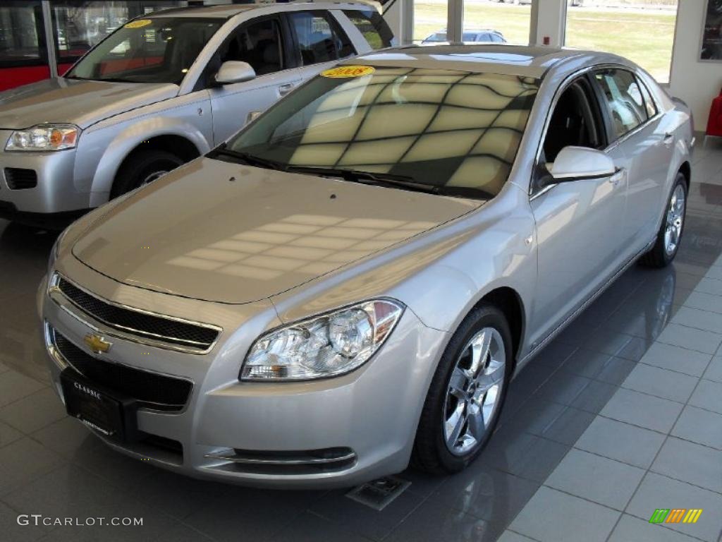 2008 Malibu LT Sedan - Silverstone Metallic / Ebony photo #1