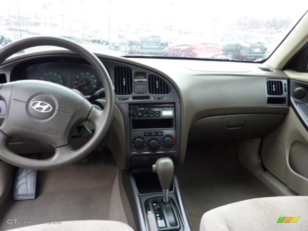 2006 Elantra GLS Sedan - Moonlit Dark Blue / Beige photo #12
