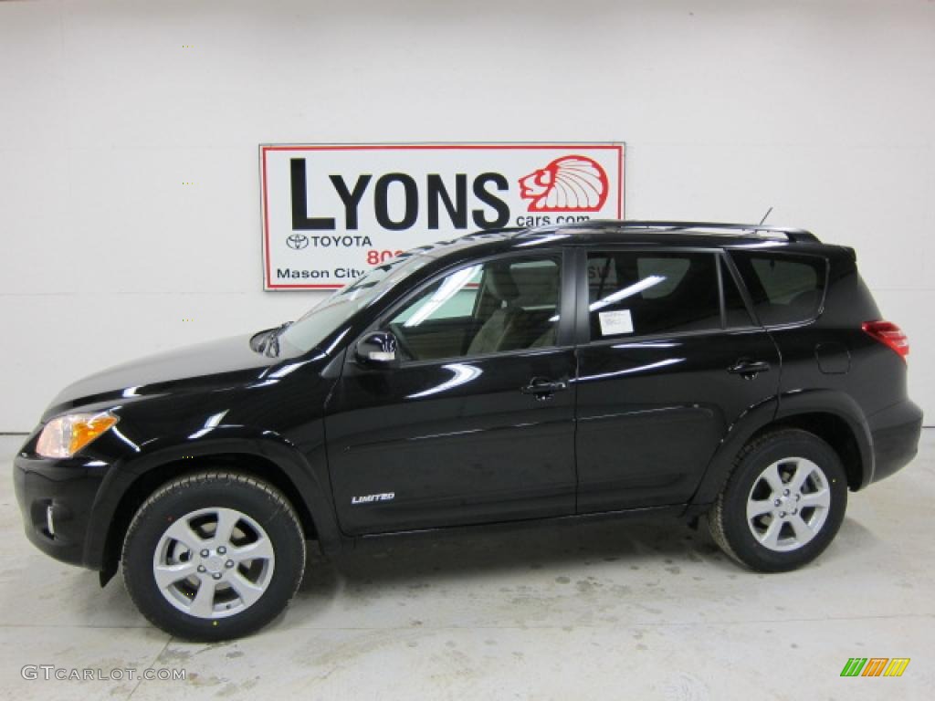 2011 RAV4 V6 Limited 4WD - Black / Sand Beige photo #1