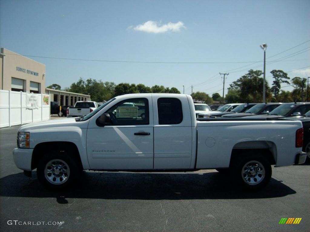 2011 Silverado 1500 LS Extended Cab - Summit White / Dark Titanium photo #2