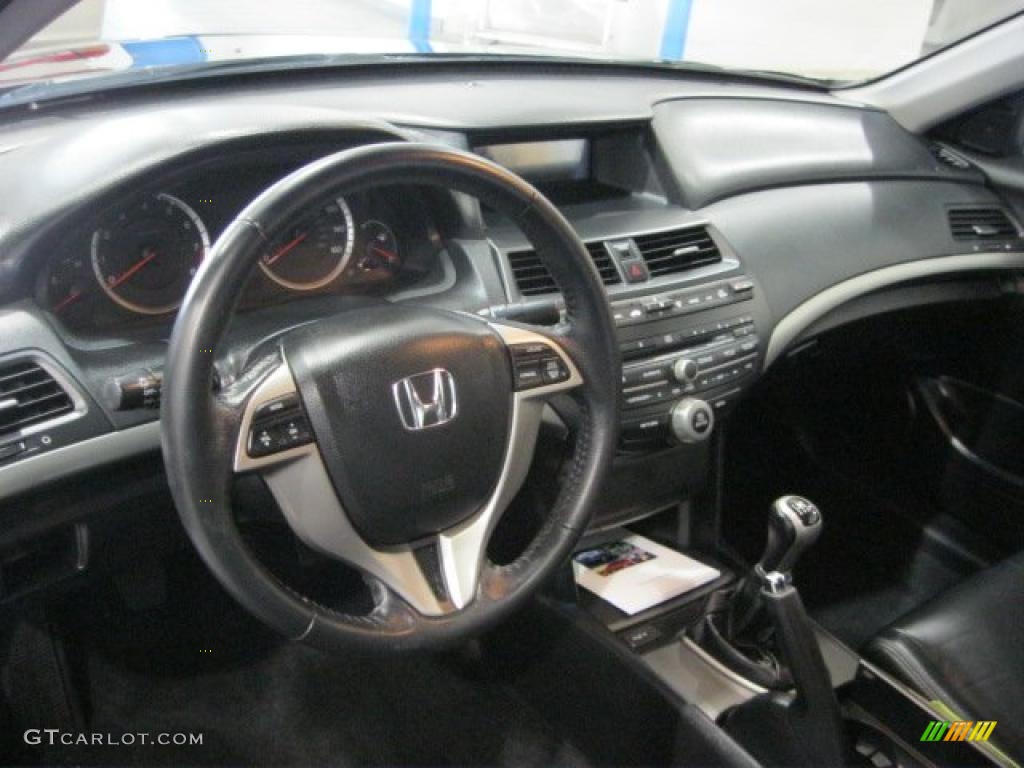 2008 Honda Accord EX-L Coupe Black Dashboard Photo #47118125