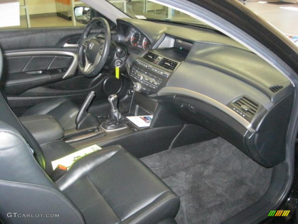 2008 Honda Accord EX-L Coupe Black Dashboard Photo #47118314
