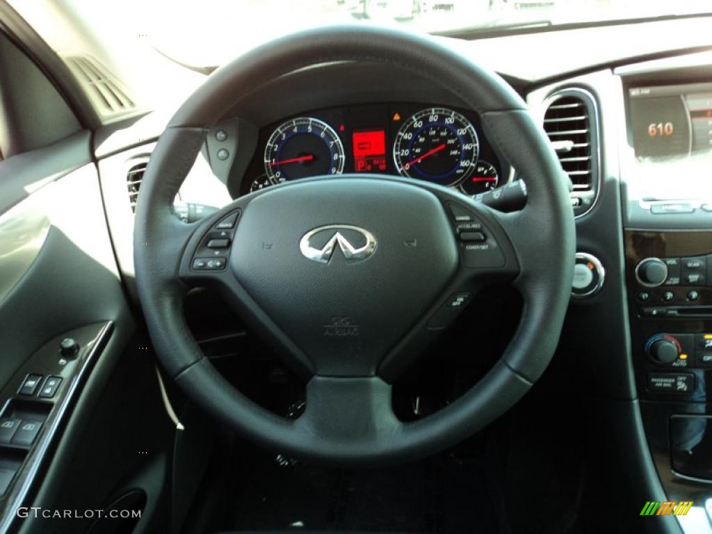 2010 Infiniti EX 35 Graphite Steering Wheel Photo #47118755