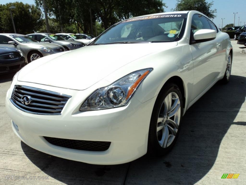Moonlight White 2009 Infiniti G 37 Coupe Exterior Photo #47119031
