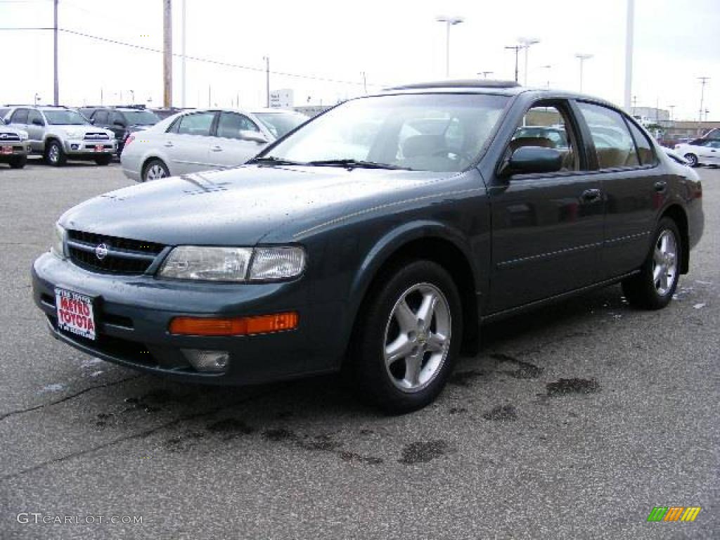 1998 Maxima  - Blue Green Pearl / Beige photo #7