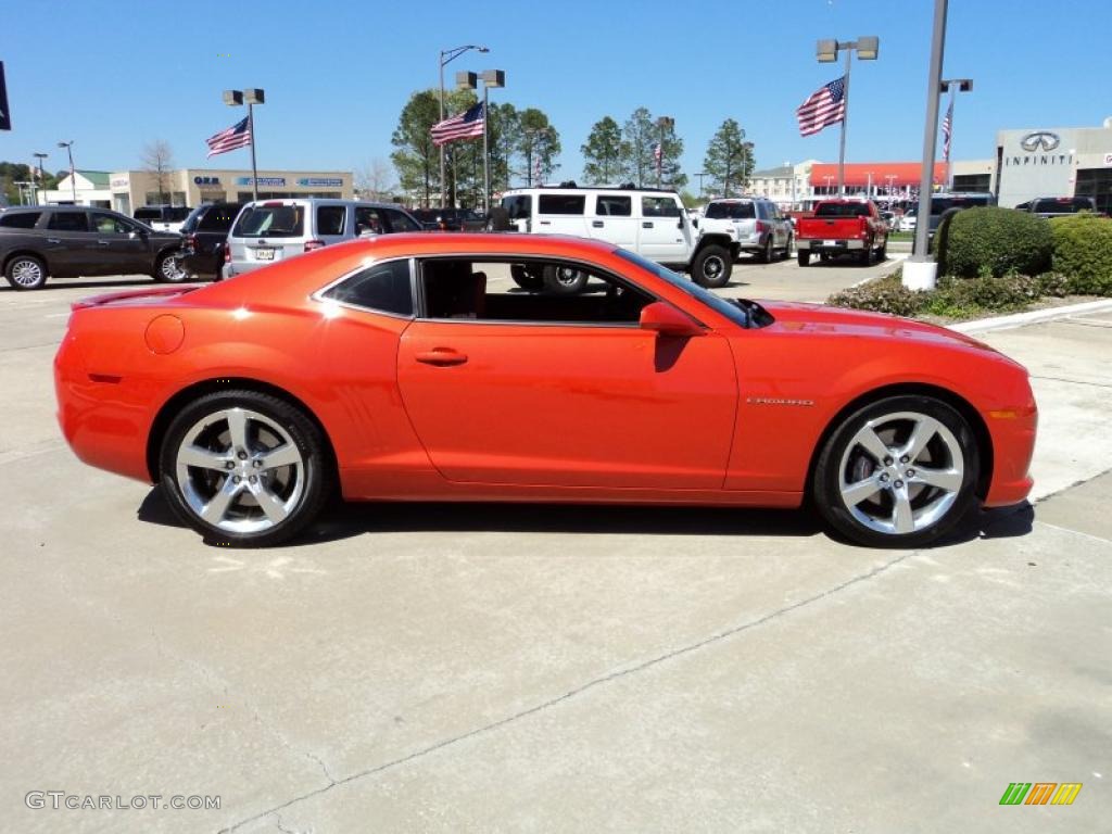 Inferno Orange Metallic 2011 Chevrolet Camaro SS/RS Coupe Exterior Photo #47120273