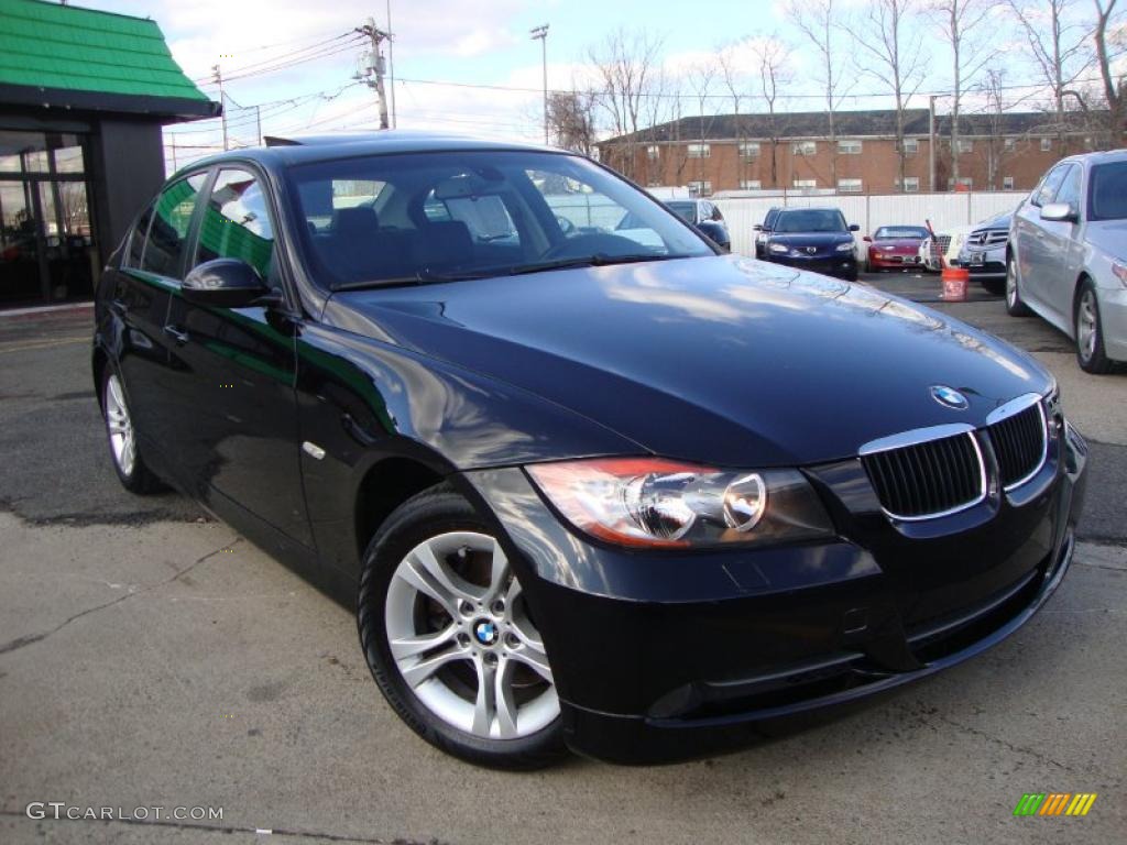 2008 3 Series 328xi Sedan - Black Sapphire Metallic / Black photo #2