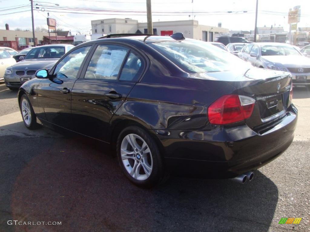 2008 3 Series 328xi Sedan - Black Sapphire Metallic / Black photo #3