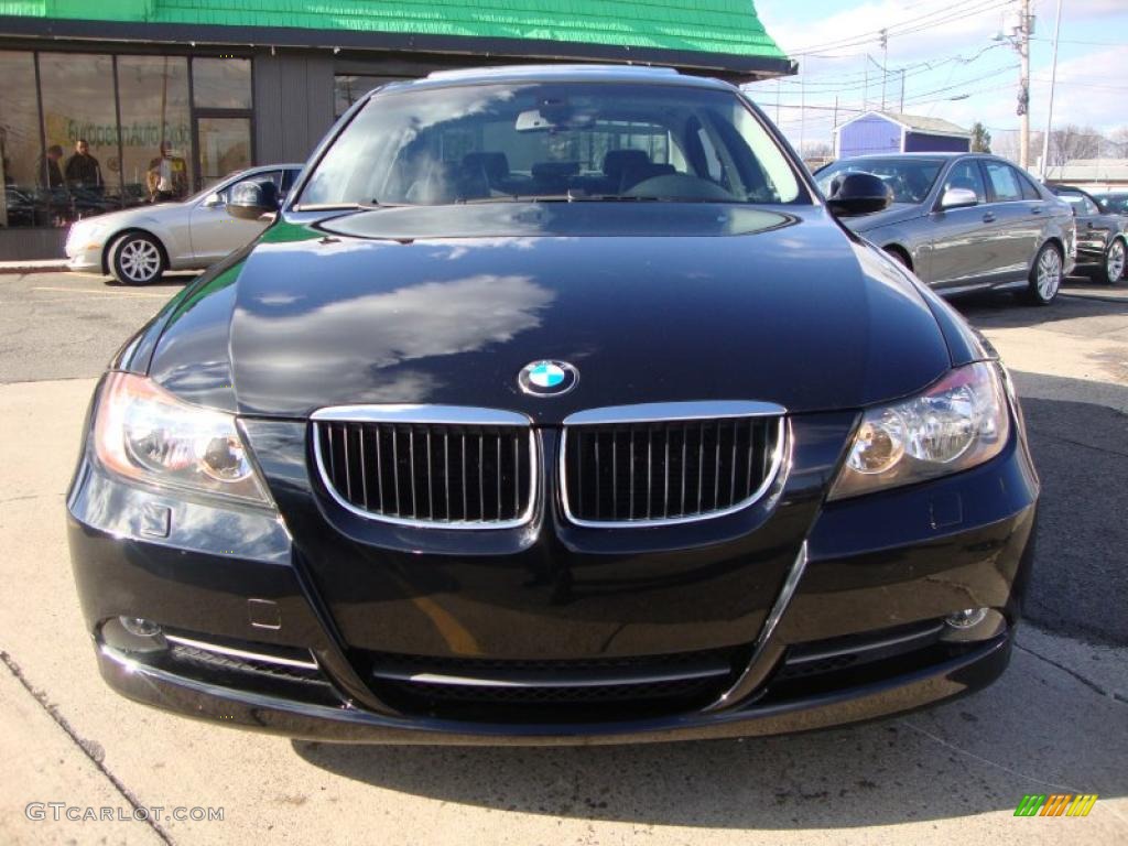 2008 3 Series 328xi Sedan - Black Sapphire Metallic / Black photo #9