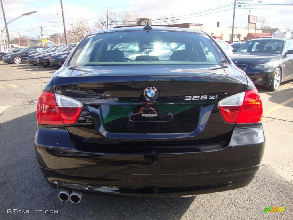 2008 3 Series 328xi Sedan - Black Sapphire Metallic / Black photo #10