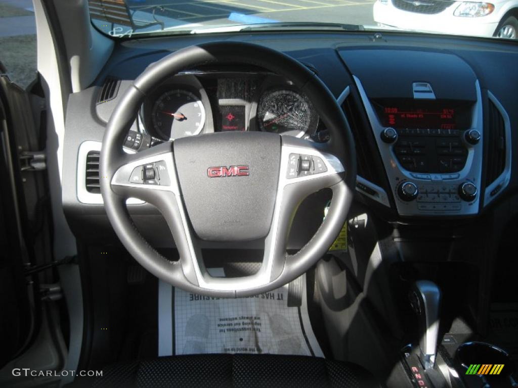 2011 GMC Terrain SLE Jet Black Steering Wheel Photo #47122806
