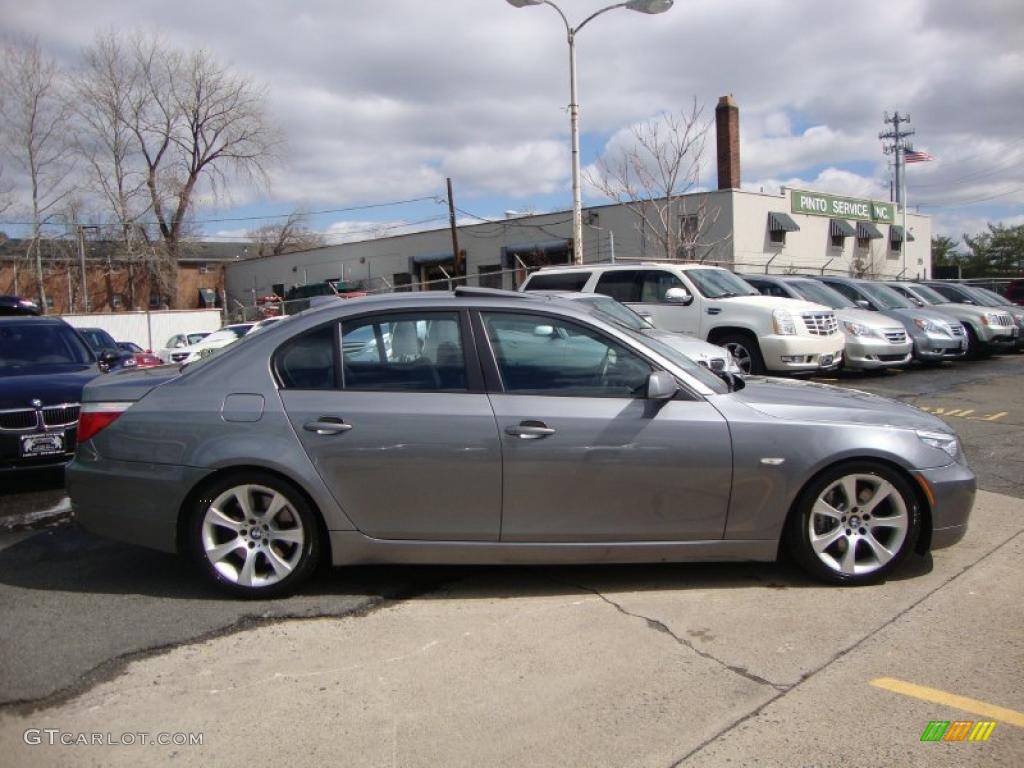 2008 5 Series 535i Sedan - Space Grey Metallic / Black photo #15