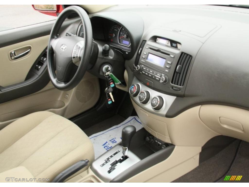 2010 Hyundai Elantra GLS Beige Dashboard Photo #47124024