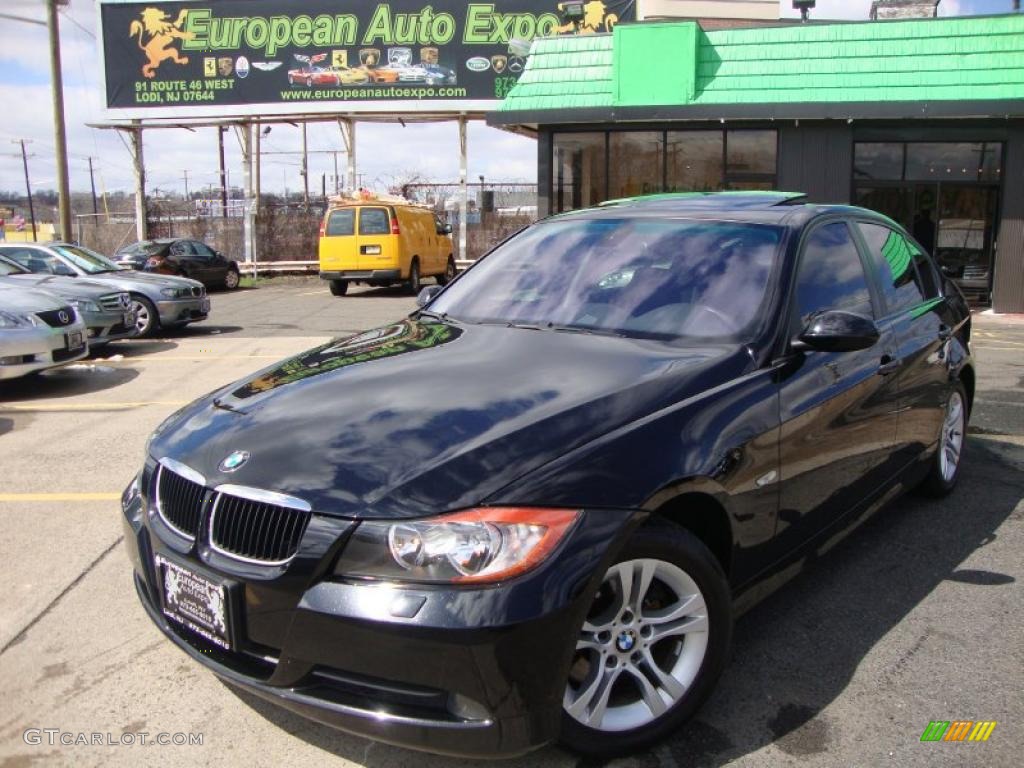 2008 3 Series 328xi Sedan - Black Sapphire Metallic / Black photo #1