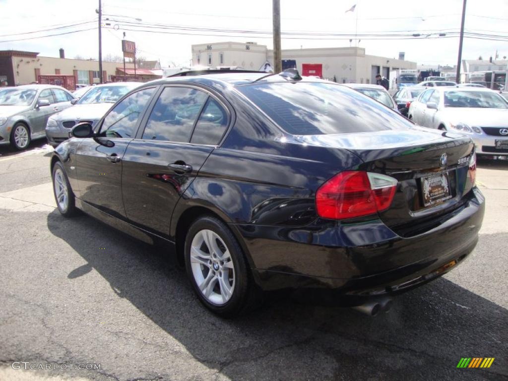 2008 3 Series 328xi Sedan - Black Sapphire Metallic / Black photo #3