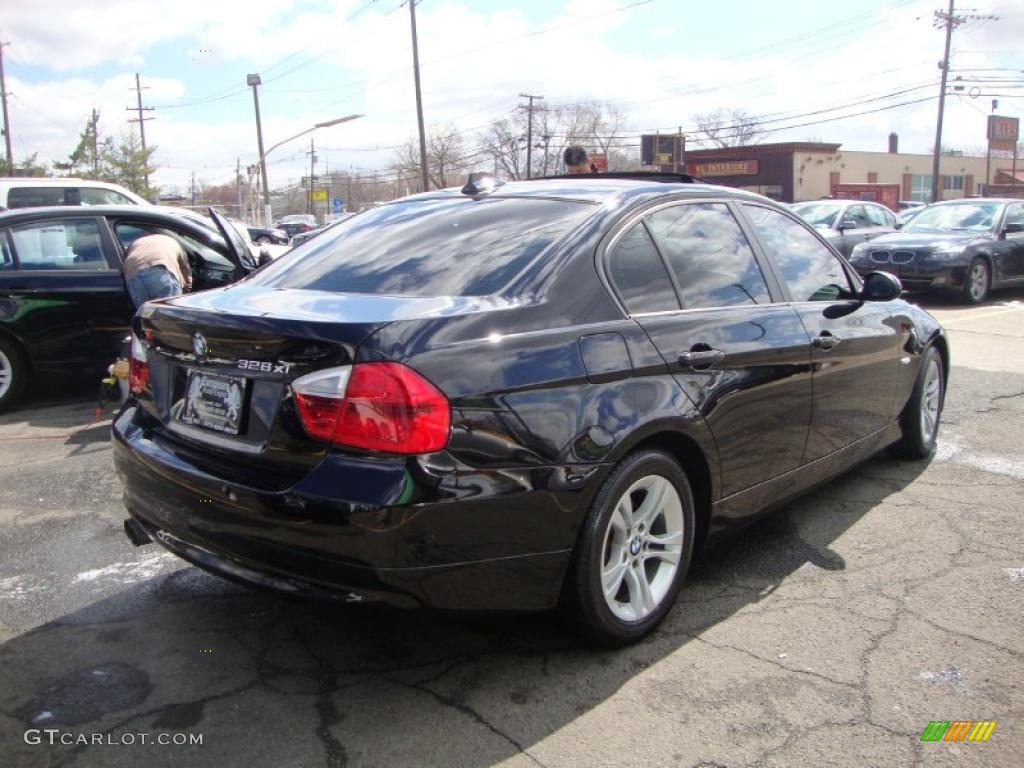 2008 3 Series 328xi Sedan - Black Sapphire Metallic / Black photo #4