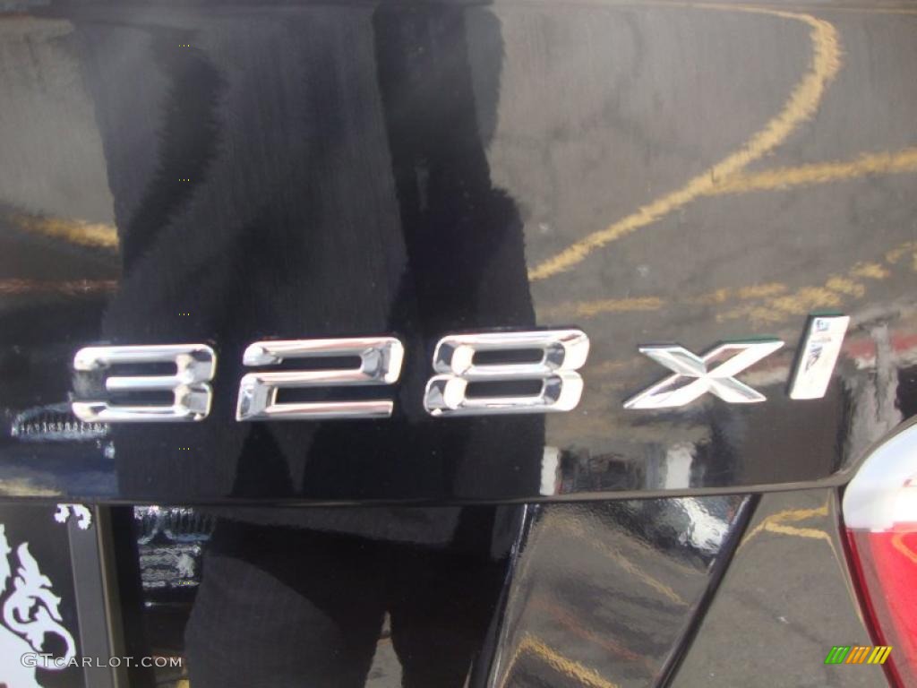 2008 3 Series 328xi Sedan - Black Sapphire Metallic / Black photo #32
