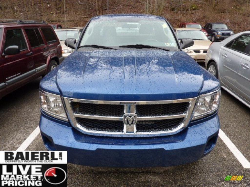 2009 Dakota ST Extended Cab - Deep Water Blue Pearl / Dark Slate Gray/Medium Slate Gray photo #2