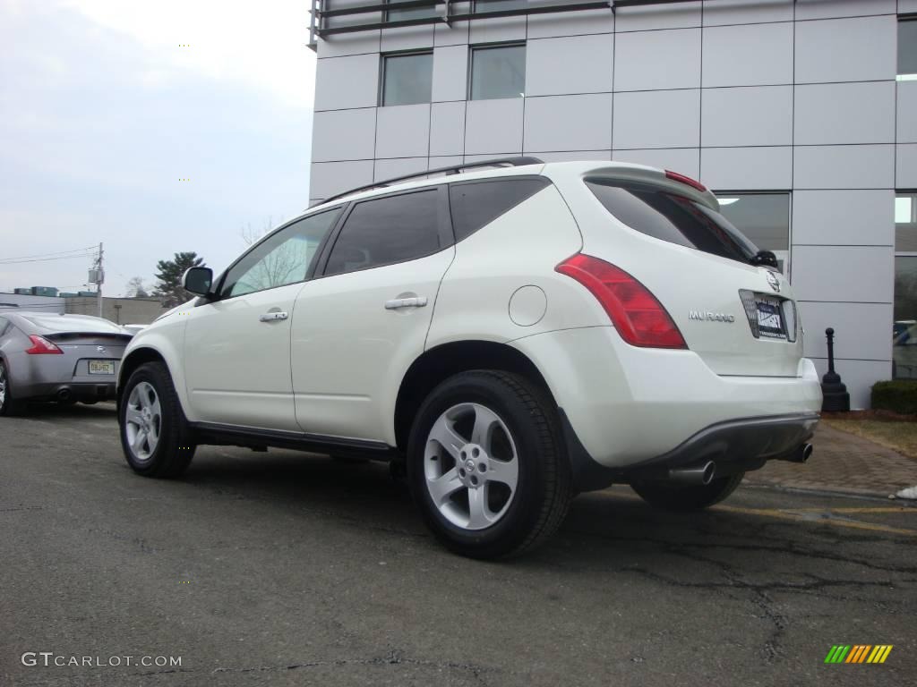 2005 Murano SL AWD - Glacier Pearl White / Cafe Latte photo #6