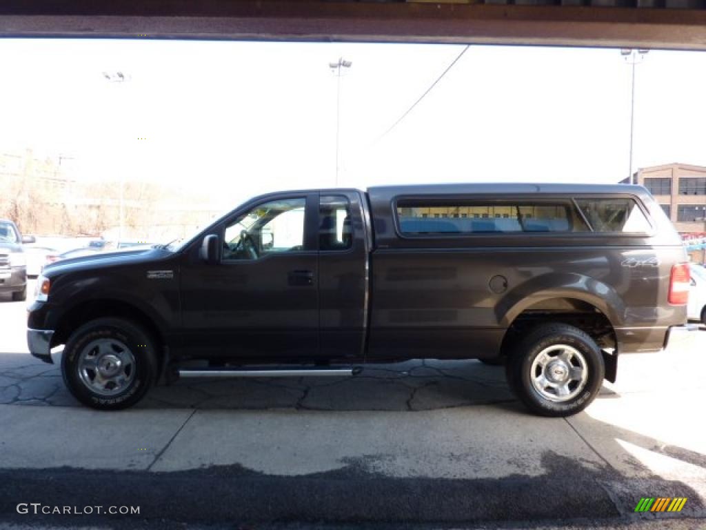 2005 F150 XLT Regular Cab 4x4 - Dark Stone Metallic / Tan photo #6