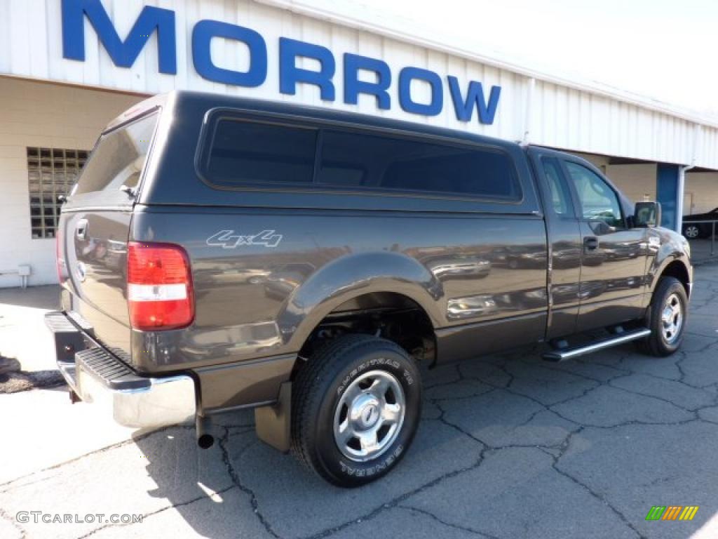 2005 F150 XLT Regular Cab 4x4 - Dark Stone Metallic / Tan photo #10