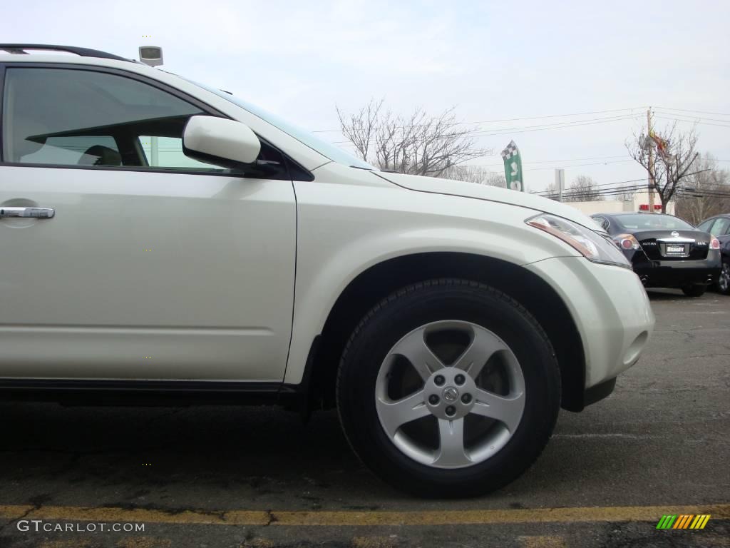 2005 Murano SL AWD - Glacier Pearl White / Cafe Latte photo #11