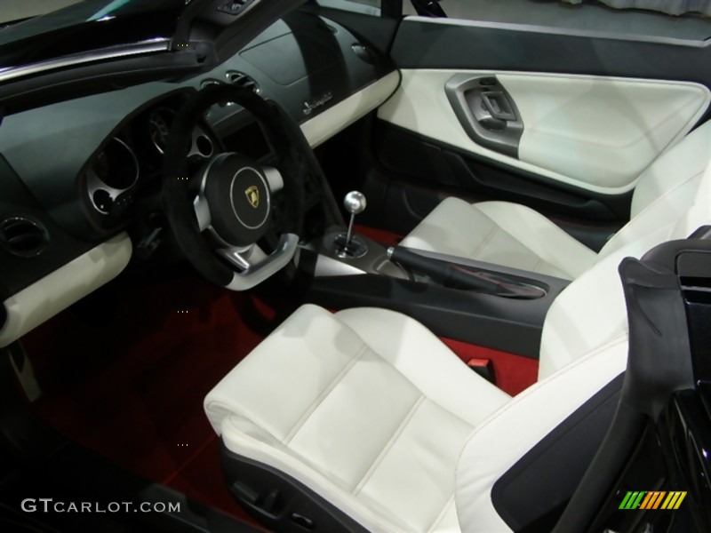 White/Red Interior 2007 Lamborghini Gallardo Spyder Photo #47129