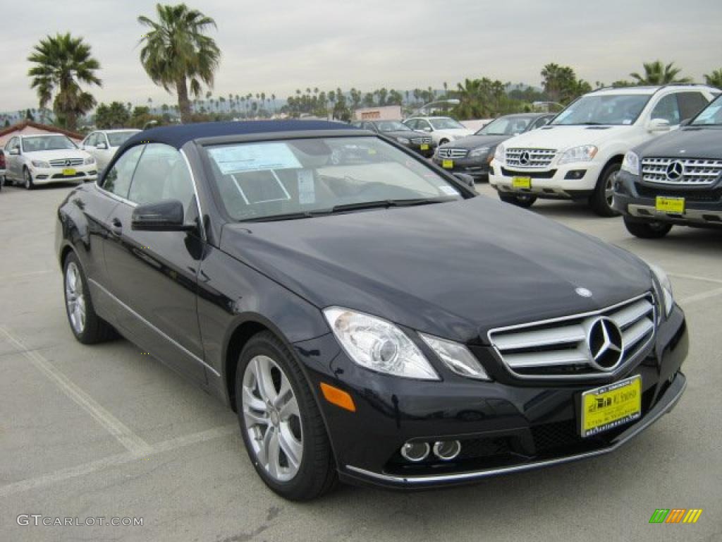 2011 E 350 Cabriolet - Capri Blue Metallic / Almond/Mocha photo #1