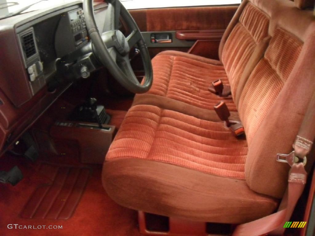 Red Interior 1992 Chevrolet C/K K1500 Regular Cab 4x4 Photo #47128497