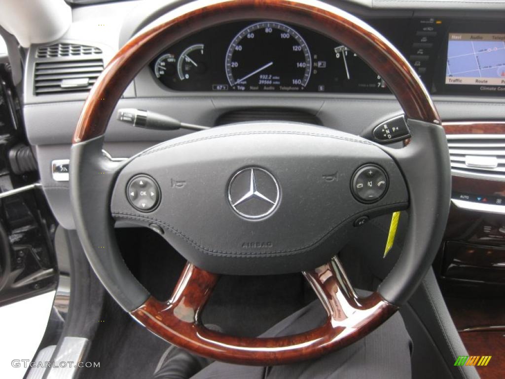 2008 Mercedes-Benz CL 550 Black Steering Wheel Photo #47128722